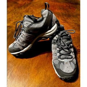 Merrell Women's Hiking Trail Shoes Gray Black Lace Up Lightweight Sneakers